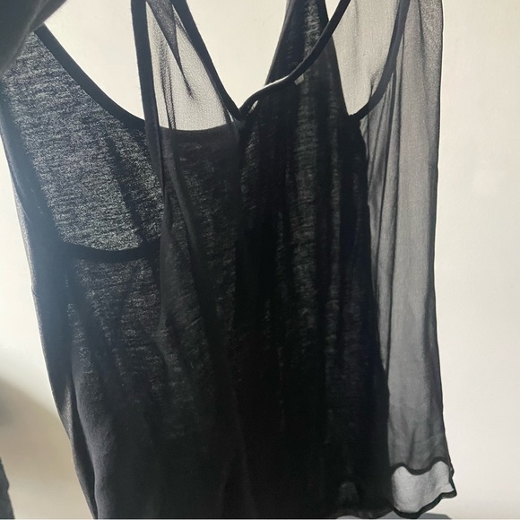 NWT Aiko sheer metallic silk tank - black, sexy, xs - Picture 5 of 8